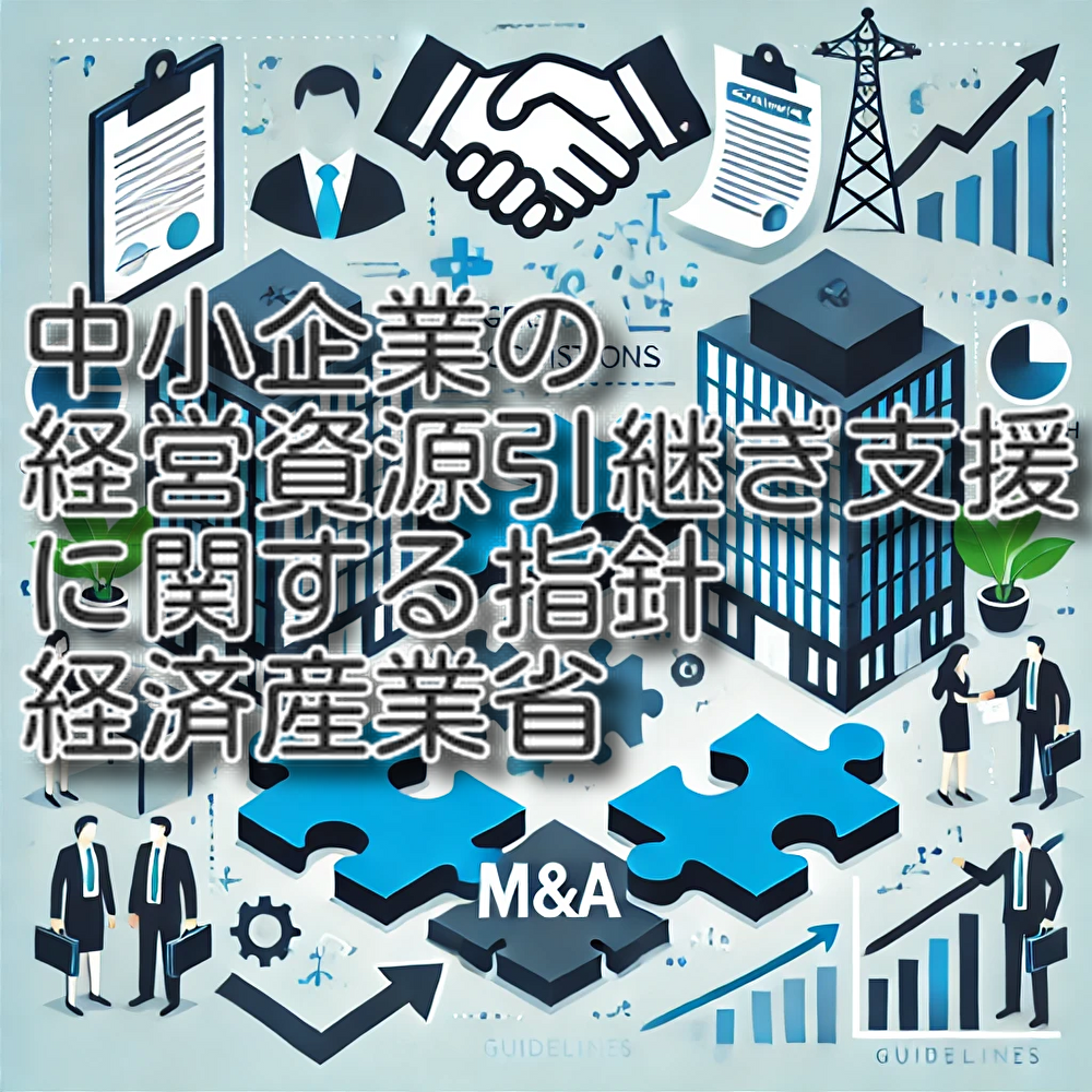 中小企業の経営資源引継ぎ支援に関する指針（通称「M&A指針」）経済産業省